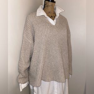 sadie & sage cozy sweater in stone